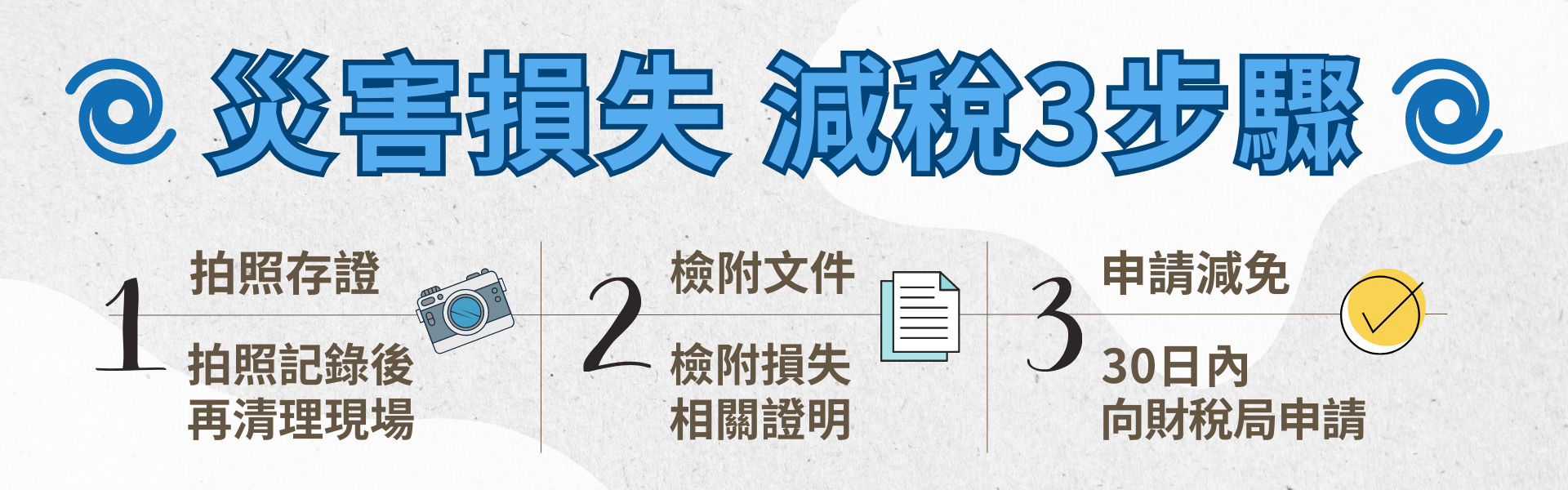 災害損失減稅3步驟